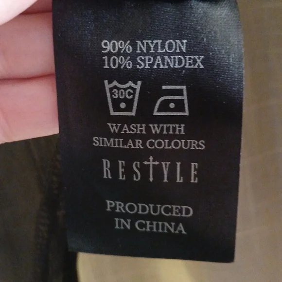 Restyle Goth Black Velvet Mesh Crow Raven Bodysuit Nwt XL - Picture 5 of 7